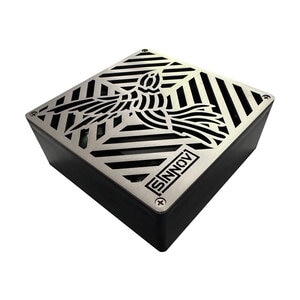 Sinnov Paver Drain. 6 in. x 6 in. x 2.5 in.H Stainless Steel Hummingbird Grate Pattern