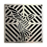 Sinnov Paver Drain. 6 in. x 6 in. x 2.5 in.H Stainless Steel Hummingbird Grate Pattern