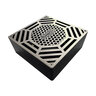 Sinnov Paver Drain. 6 in. x 6 in. x 2.5 in.H Stainless Steel Honeycomb Grate Pattern