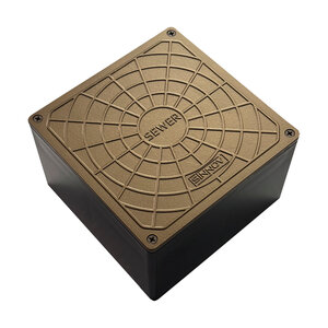 Sewer Cleanout Metal Gold Color 5 1/2 in. x 5 1/2 in.