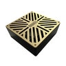 Sinnov Paver Drain Brass Classic Grate Pattern 6 in. x 6 in. x 2.5 in. 