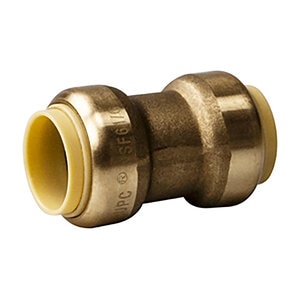 Sioux Chief Coupling Brass Lead Free 1 in. Push-Fit x 1 in. Push-Fit