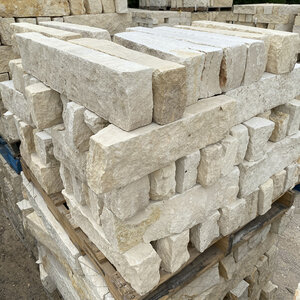 Building Stone Nicotine Limestone (4 in. Chopped) Sawn 6 in. Thick