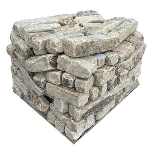 Building Stone Oklahoma Brown Tumbled (4 in. Chopped) 4 in. Thick