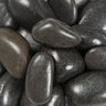 Bagged Super Polished Pebbles Black 1/4 - 3/4 in. (40 lb. Bag)