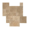 Dimensional Ivory Travertine Tumbled French Pattern 1 3/16 in.