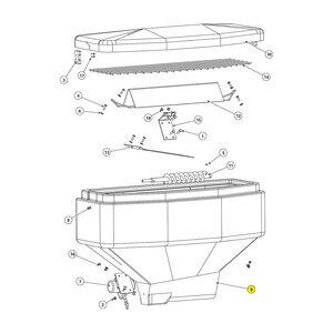 Hopper8.75 Cu. Ft. Yellow D6313 SnowEx