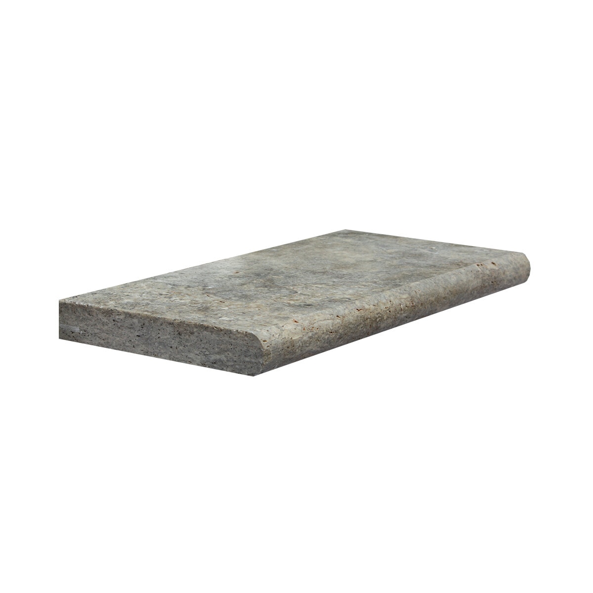 Solstice Coping Silver Travertine Bullnose 1 Long 1 3/16 in. x 12 in. x ...