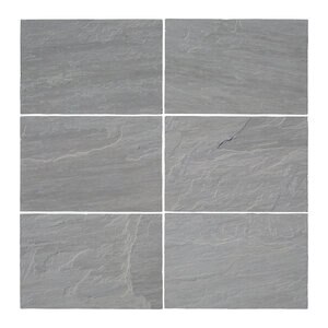 Solstice Dimensional Castle Grey Sandstone Hand Cut 7/8 in. x 24 in. x 36 in.