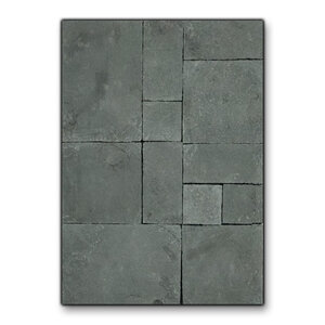 Solstice Dimensional Castle Black Limestone Hand Cut 4 pc. Patio Pack 1 in.