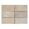 Solstice Dimensional Castle Tan Sandstone Hand Cut 1 1/4 in. x 12 in. x 24 in.