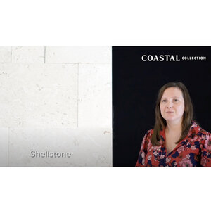Solstice Coping Shellstone Limestone Modern Edge 1 Long 2 in. x 12 in. x 24 in.