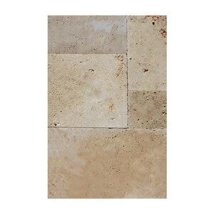 Solstice Dimensional Ivory Travertine Tumbled French Pattern 1 3/16 in. (176 sq. ft./pallet)