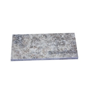 Solstice Dimensional Silver Travertine Tumbled 1 3/16 in. x 12 in. x 24 in.