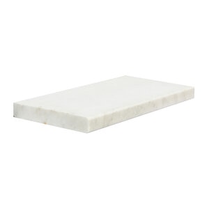 Solstice Coping Ice White Marble Sandblasted Finish Modern Edge 1 Long 2 in. x 12 in. x 24 in.