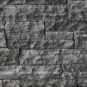 Solstice Sawn Thin Veneer Western Black Quartzite Ledgestone Flats (100 sq. ft./pallet)