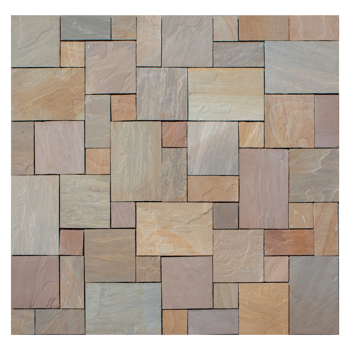 Solstice Dimensional SW Buff Sandstone Hand Cut 4 pc. Patio Pack 7/8 in ...