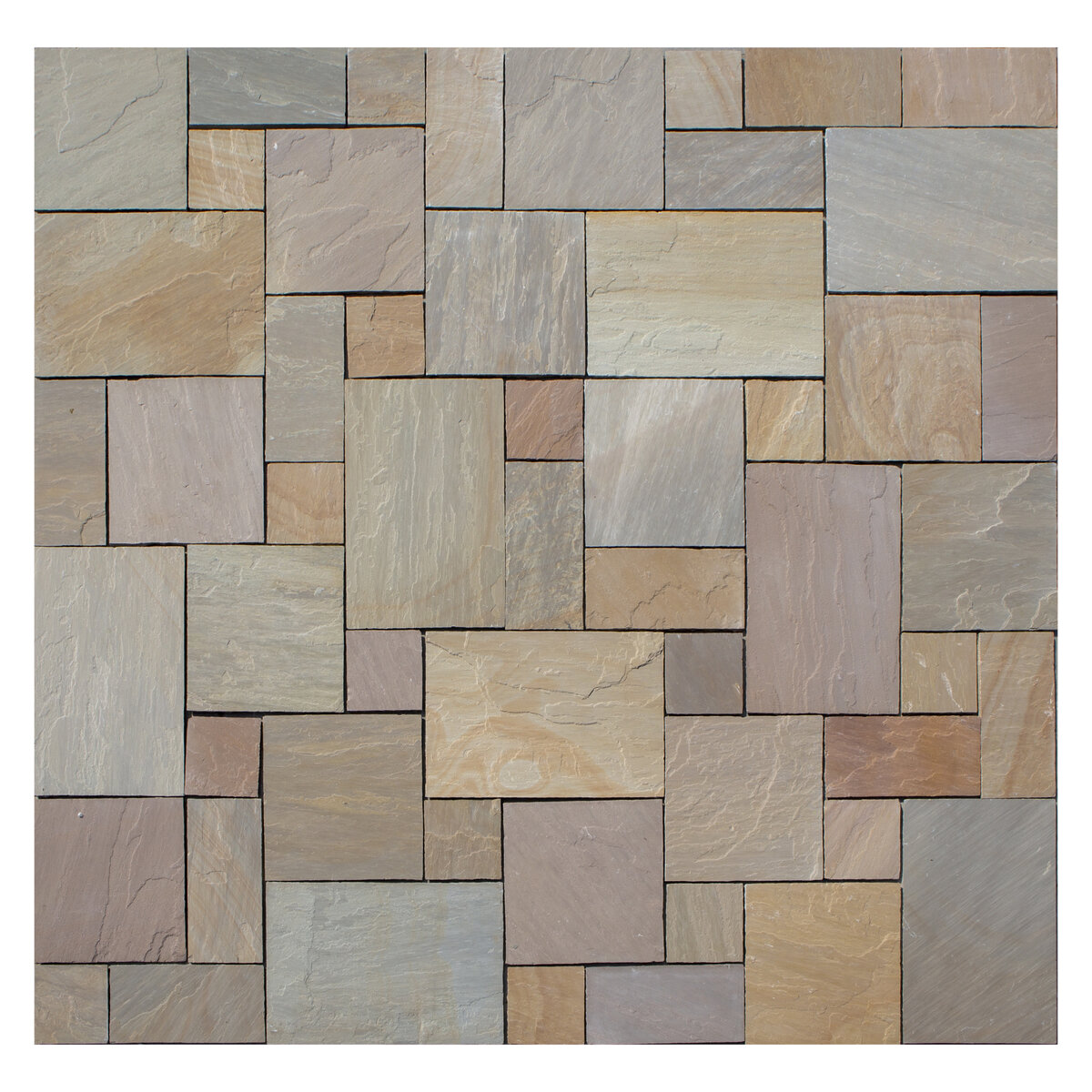 Solstice Dimensional SW Buff Sandstone Hand Cut 4 pc. Patio Pack 7/8 in ...