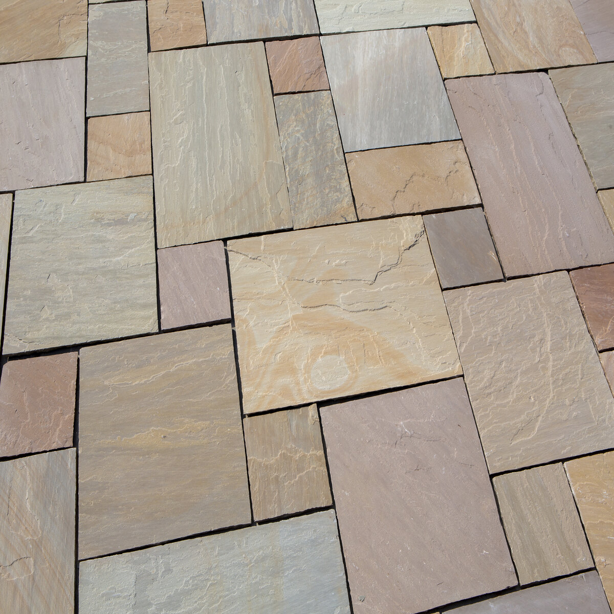 Solstice Dimensional SW Buff Sandstone Hand Cut 4 pc. Patio Pack 7/8 in ...