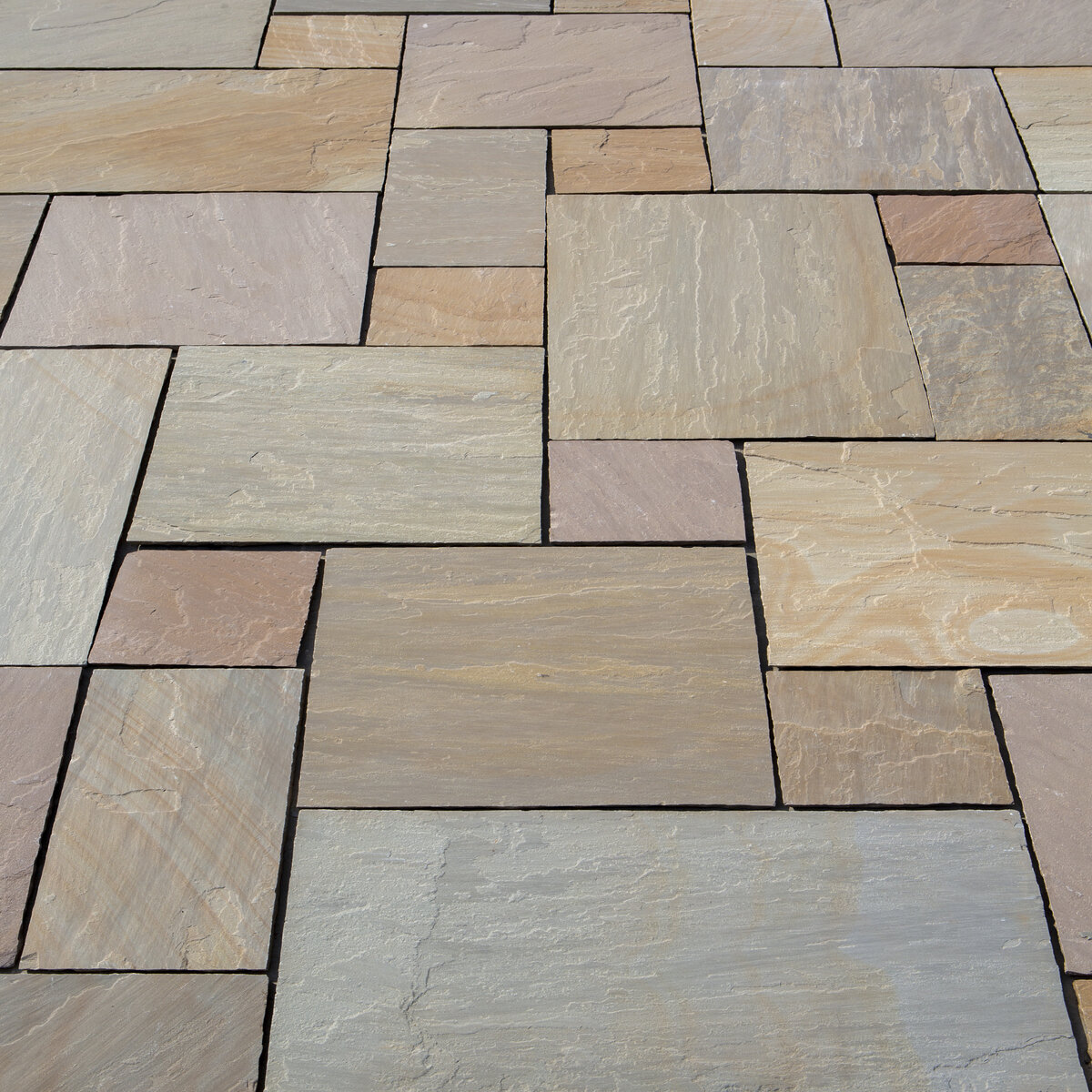 Solstice Dimensional SW Buff Sandstone Hand Cut 4 pc. Patio Pack 7/8 in ...