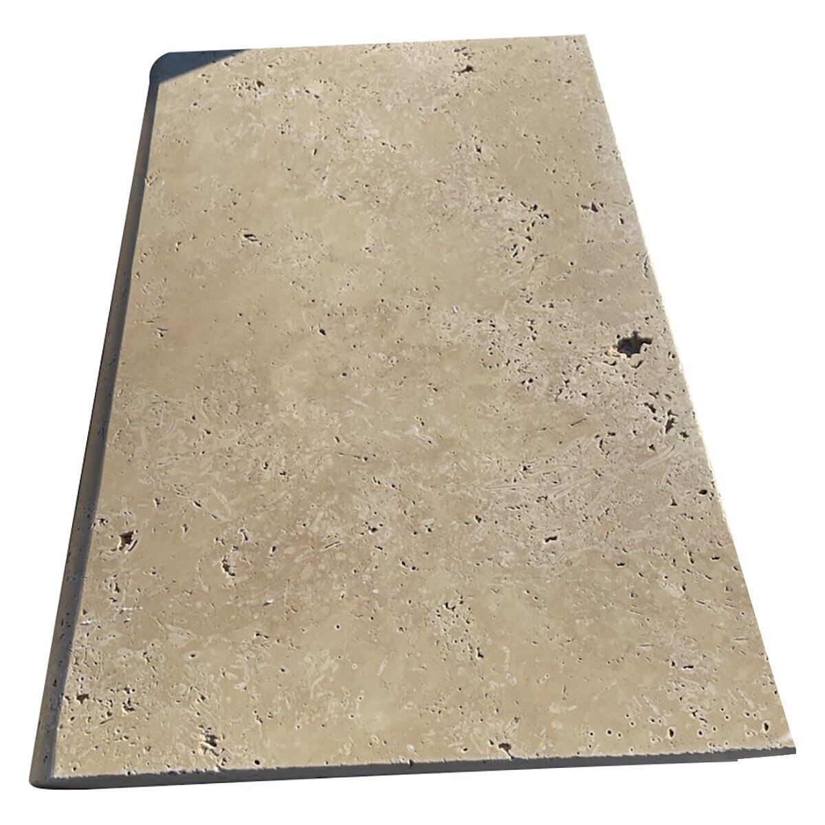 Solstice Coping Ivory Travertine Bullnose 1 Long 2 in. x 16 in. x 24 in ...