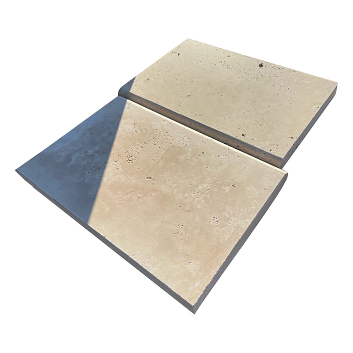Solstice Coping Ivory Travertine Bullnose 1 Long 2 in. x 16 in. x 24 in ...