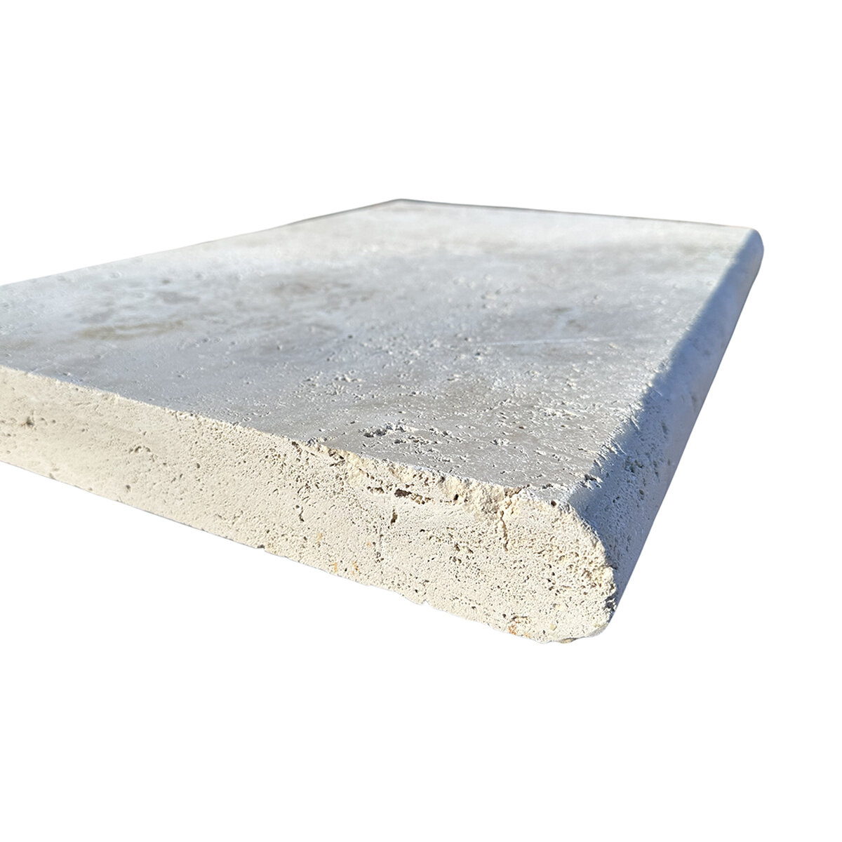 Solstice Coping Ivory Travertine Bullnose 2 Long 2 in. x 16 in. x 24 in ...