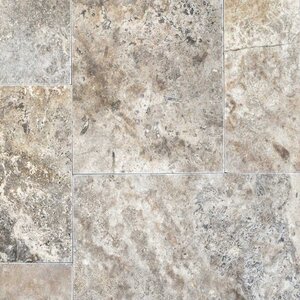 Solstice Sawn Thin Veneer Silver Travertine Dimensional 4 in. Course Height Flats