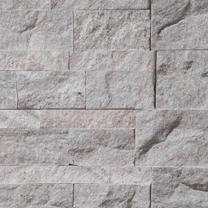 Solstice Sawn Thin Veneer Snow White Quartzite Dimensional 2/4/6 Course Height Corners (100 ln. ft./pallet)