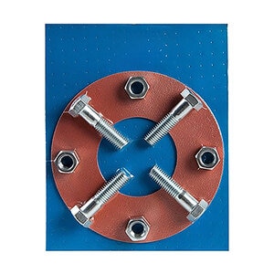 SOVAL 1/8" RED RUBBER FULL FACED GASKET KIT 6