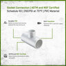 Sch 40 PVC Reducing Tee 3/4 in. x 1/2 in. Socket
