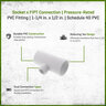Sch 40 PVC Reducing Tee 1-1/4 in. x 1/2 in. Socket x FIPT