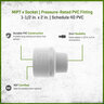 Sch 40 PVC Reducing Male Adapter 1-1/2 in. x 2 in. MIPT x Socket
