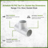 Sch 40 PVC Tee 4 in. Socket
