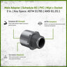 Sch 80 PVC Male Adapter 2 in. MIPT x Socket