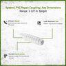 Spears PVC Expansion Repair Coupling 1-1/2 in. Spigot x Socket