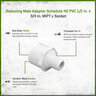 Sch 40 PVC Reducing Male Adapter 1/2 in. x 3/4 in. MIPT x Socket