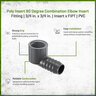 Poly Insert 90 Degree Combination Elbow 3/4 in. x 3/4 in. Insert x FIPT