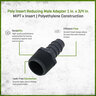 Poly Insert Reducing Male Adapter 1 in. x 3/4 in. MIPT x Insert
