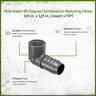 Poly Insert 90 Degree Combination Reducing Elbow 3/4 in. x 1/2 in. Insert x FIPT