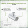 Sch 40 PVC Reducing Tee 1-1/4 in. x 1 in. Socket
