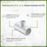 Sch 40 PVC Reducing Tee 2 in. x 1 in. Socket