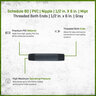 Sch 80 PVC Nipple 1/2 in. x 6 in. MIPT Threaded Both Ends