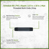 Sch 80 PVC Nipple 1/2 in. x 18 in. MIPT Threaded Both Ends