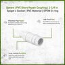 Spears PVC Short Repair Coupling 1-1/4 in. Spigot x Socket