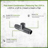 Poly Insert Combination Reducing Tee 3/4 in. x 3/4 in. x 1/2 in. Insert x Insert x FIPT