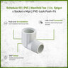 Sch 40 PVC Manifold Tee 1 in. Spigot x Socket x MIPT