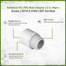 Sch 40 PVC Male Adapter 3 in. MIPT x Socket