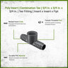 Poly Insert Combination Tee 3/4 in. x 3/4 in. x 3/4 in. Insert x Insert x FIPT