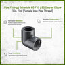 Sch 80 PVC 90 Degree Elbow 1 in. FIPT